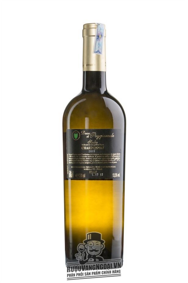 Vang Ý Duca Di Poggioreale Chardonnay 2010