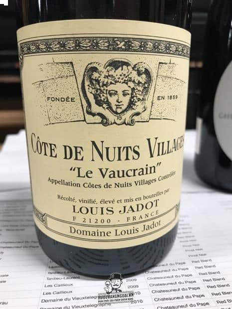 Rượu Vang Pháp Côte de Nuits Villages Le Vaucrain