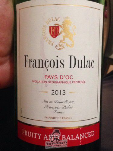 Rượu vang Francois Dulac Rouge IGP Mediterranee