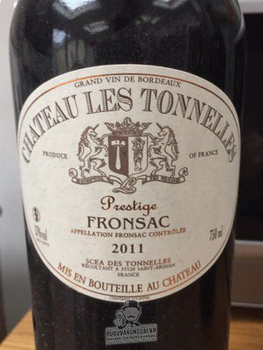 Rượu vang Chateau Les Tonnelles Fronsac