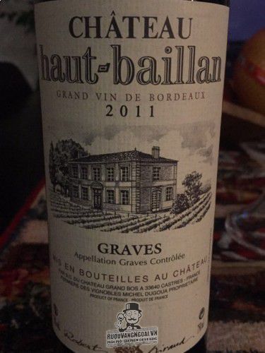 Rượu vang Chateau Haut Baillan Graves Rouge