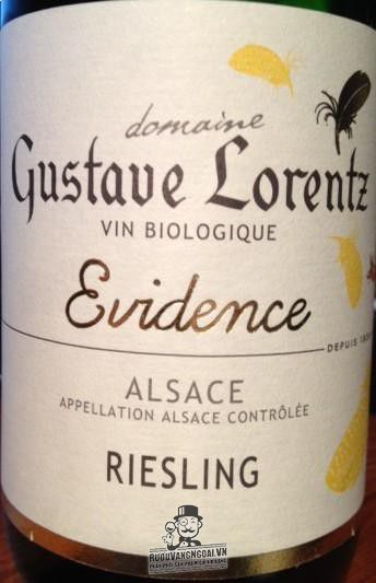Vang Pháp Gustave Lorentz Evidence Riesling Alsace
