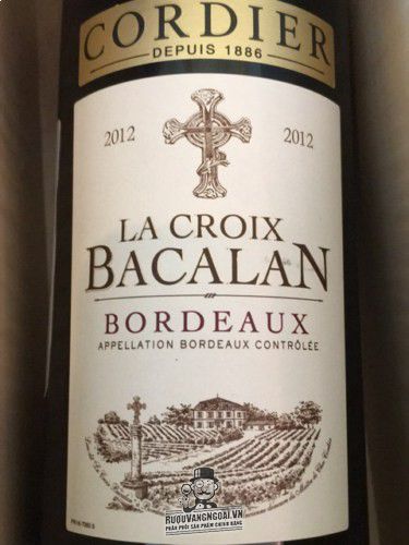 Rượu vang Pháp La Croix Bacalan Merlot Cordier