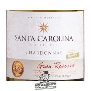 Vang Chile Santa Carolina Gran Reserva Chardonnay bn1
