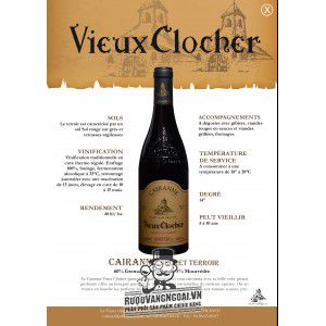 Vang Pháp Cairanne Vieux Clocher bn1