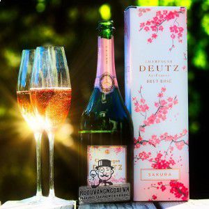 Rượu vang nổ Deutz Brut Classic Rose Sakura cao cấp bn3