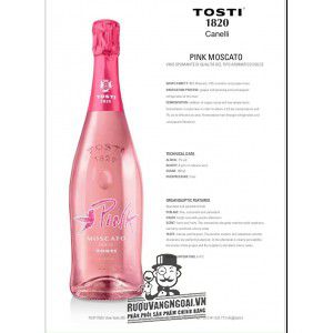 Rượu Vang Nổ Ý Tosti 1820 Pink Moscato uống ngon bn3
