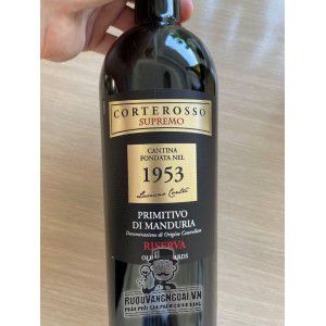 Rượu Vang Corterosso Supremo 1953 Primitivo Di Manduria Riserva cao cấp bn1