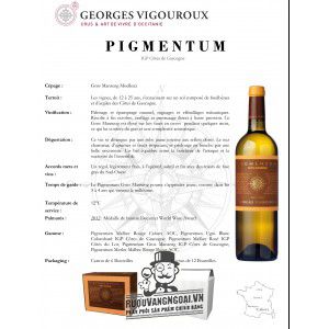 Vang Pháp Pigmentum Cotes de Gascogne Sauvignon Blanc uống ngon bn1